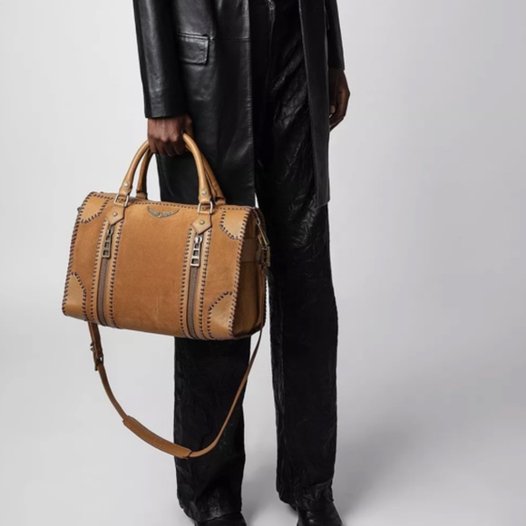 NWT Zadig et Voltaire Sunny Medium #2 Crafted Suede, Folk - Folk / ONE SIZE - Picture 4 of 8